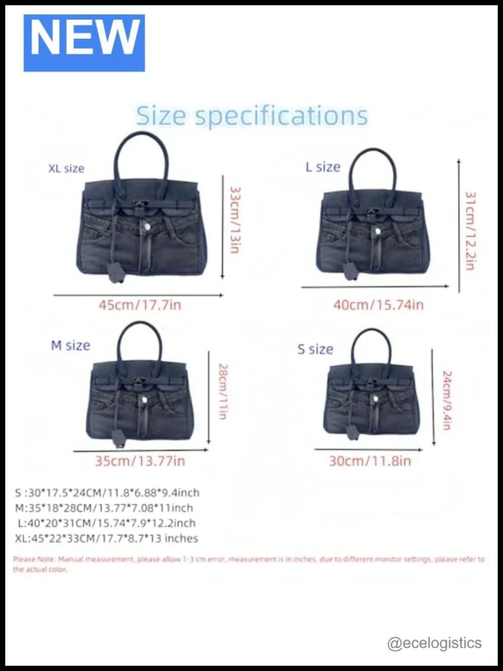 Women's Denim Tote Satchel Large Capacity Washed Denim Shoulder Bag for Travel